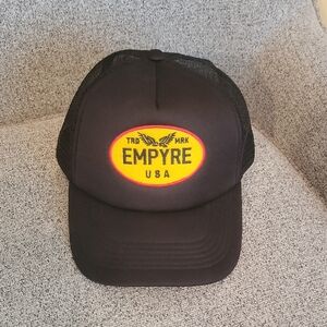 Empyre Black Trucker Hat with Yellow Patch